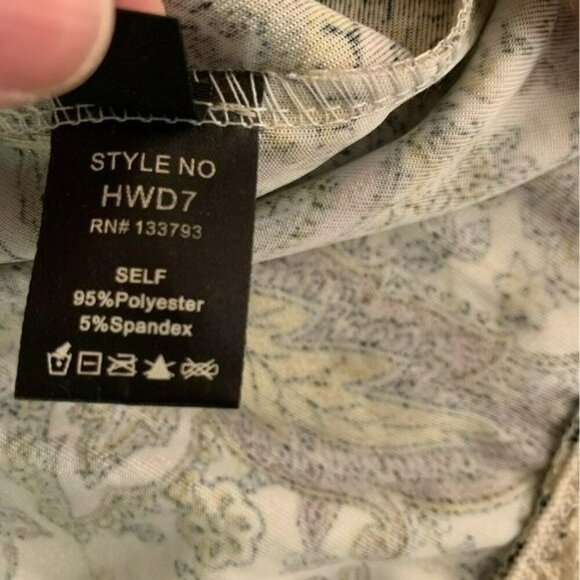 Echo Rose womens size medium tapestry paisley damask button front midi dress - Picture 10 of 11